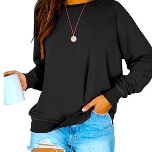 **3/$30** NWOT Woman’s black crewneck sweatshirt
